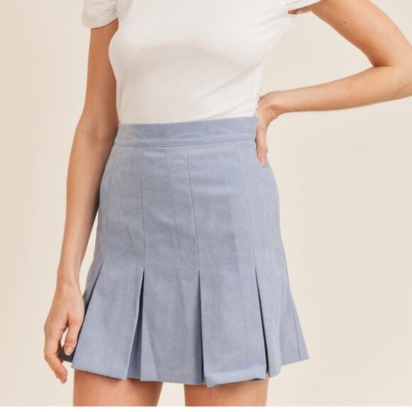 Sadie and Sage secret splendor pleated skirt red orange XS - Picture 2 of 8